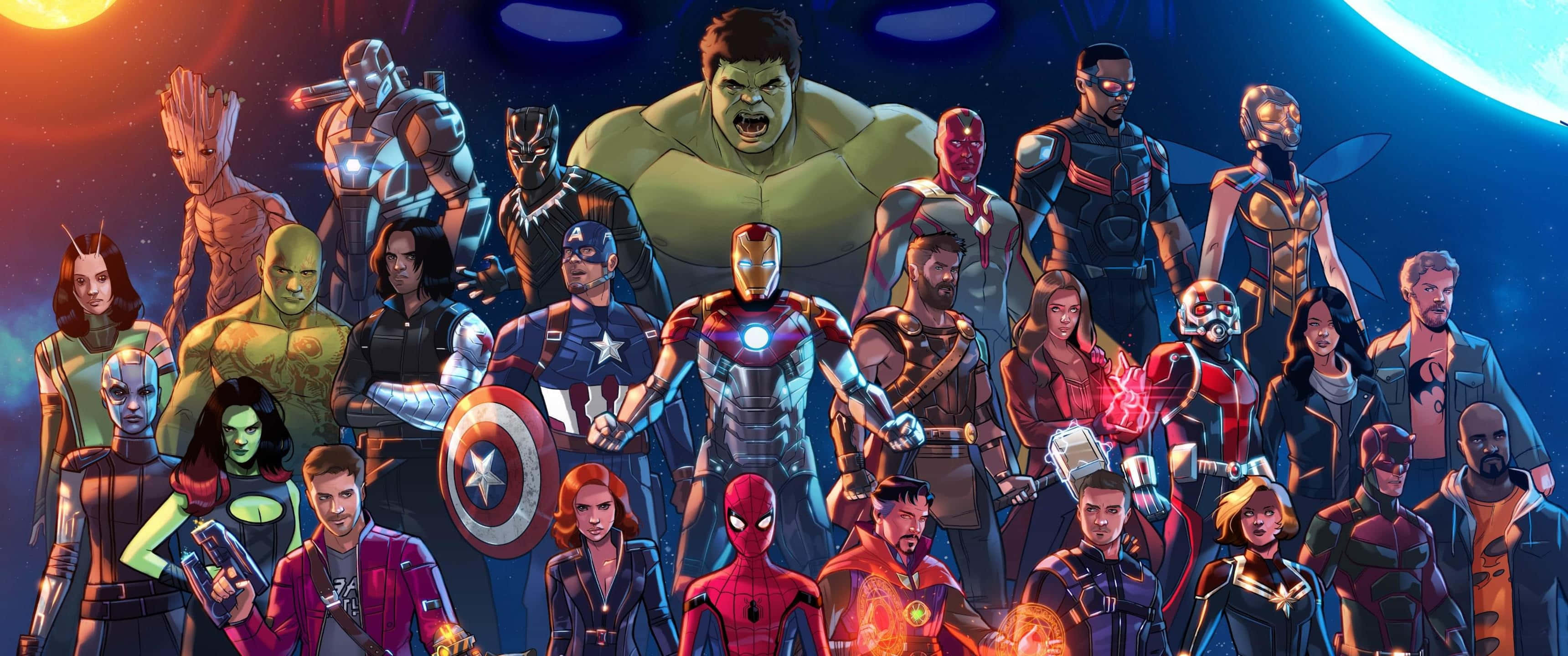 Marvel 3440 x 1440 Sankarit Sarjakuva Taide Taustakuvat