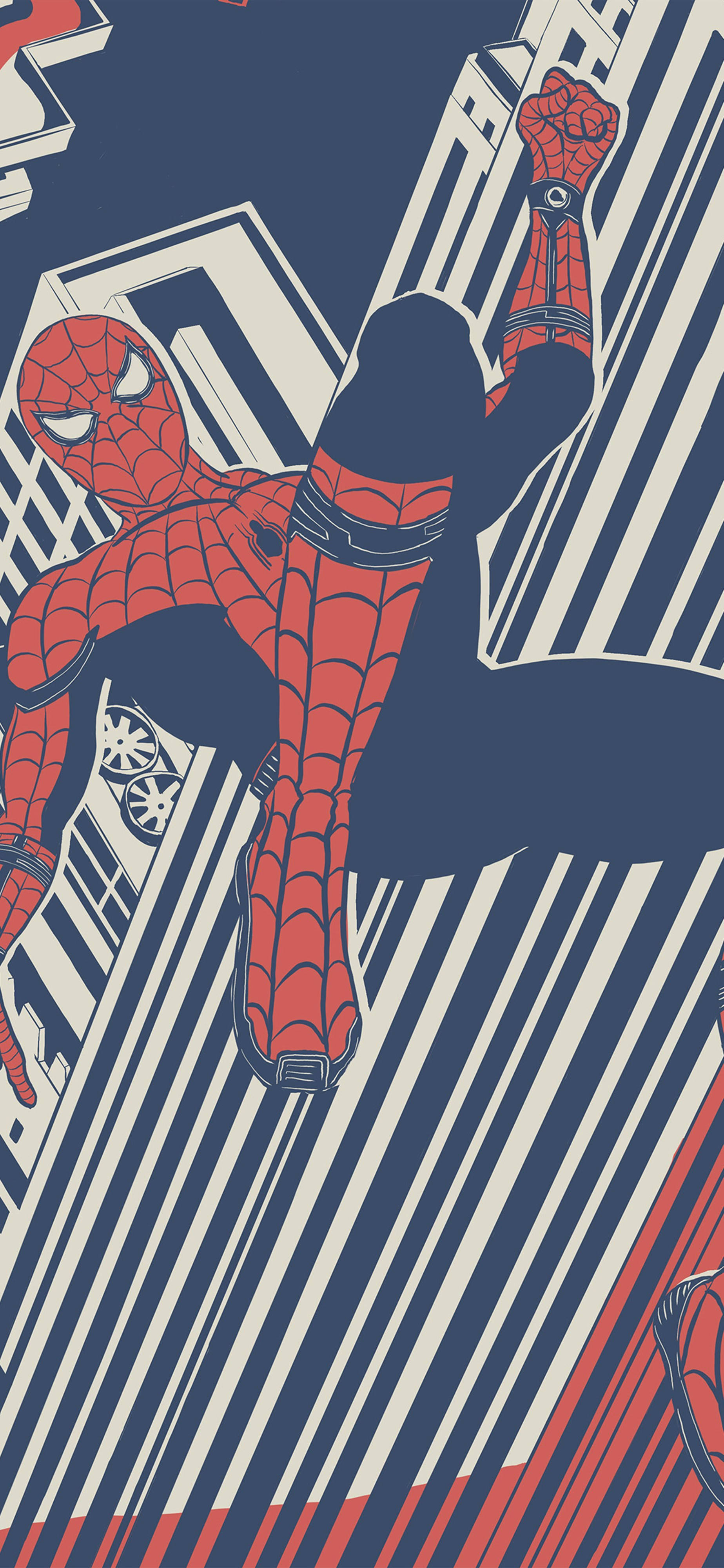 Marvel 4K puhelin Spider-man punainen sininen valkoinen Taustakuvat