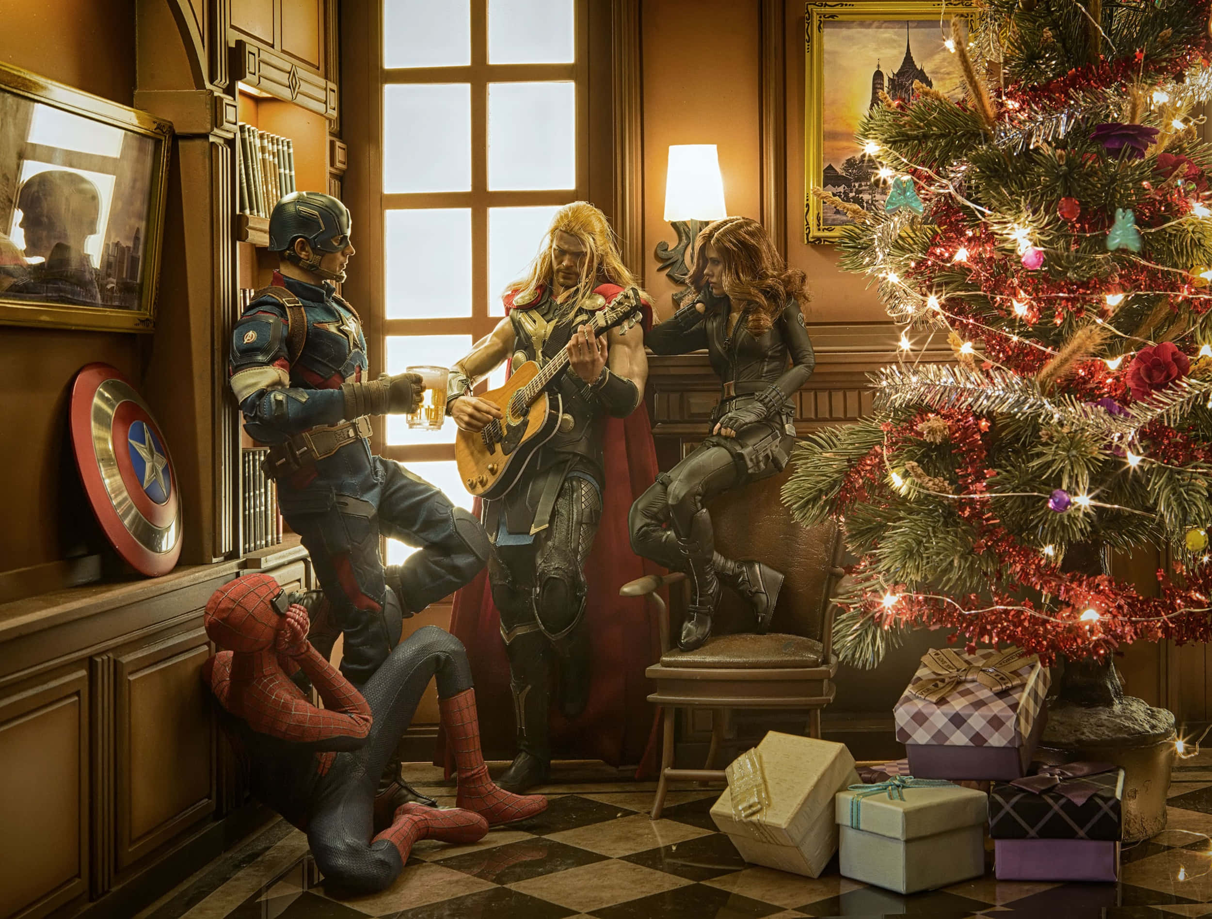 Marvel Joulukuusen Supersankarit Taustakuvat