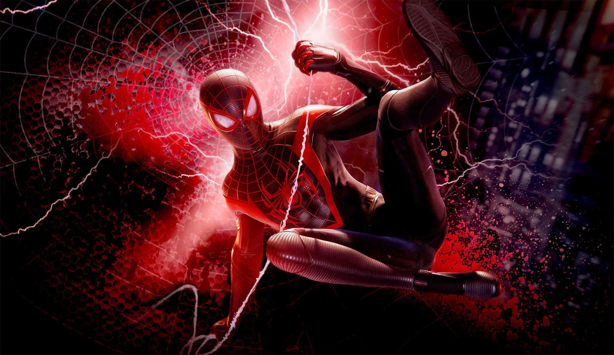 Marvel PS4 Hämähäkkimies Punainen Salama Taustakuvat