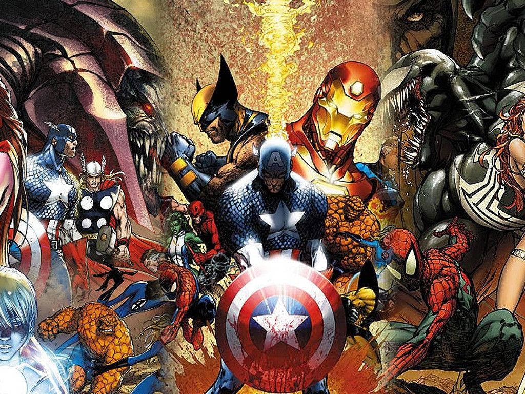 Marvel-sankareiden yhdistäminen Taustakuvat