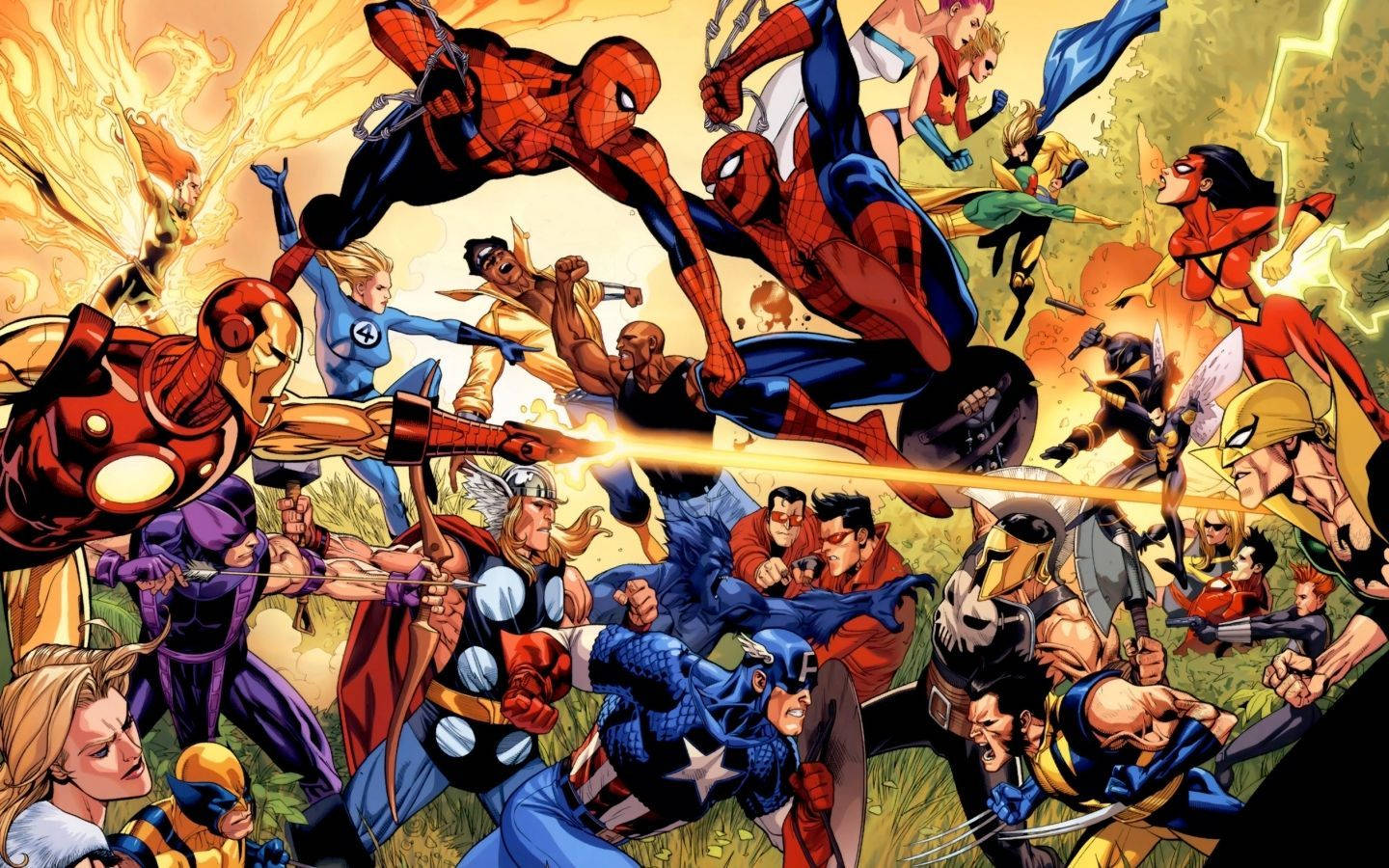 Marvel-sankarit kokoontuvat Taustakuvat