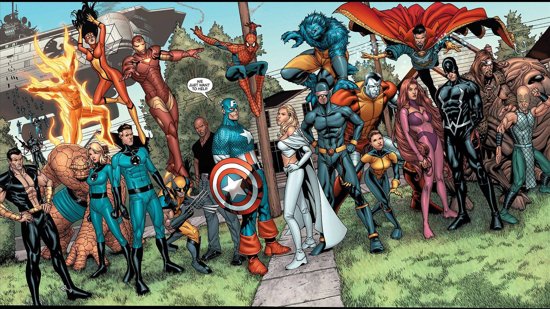 Marvel-sankarit yhdistyvät Taustakuvat