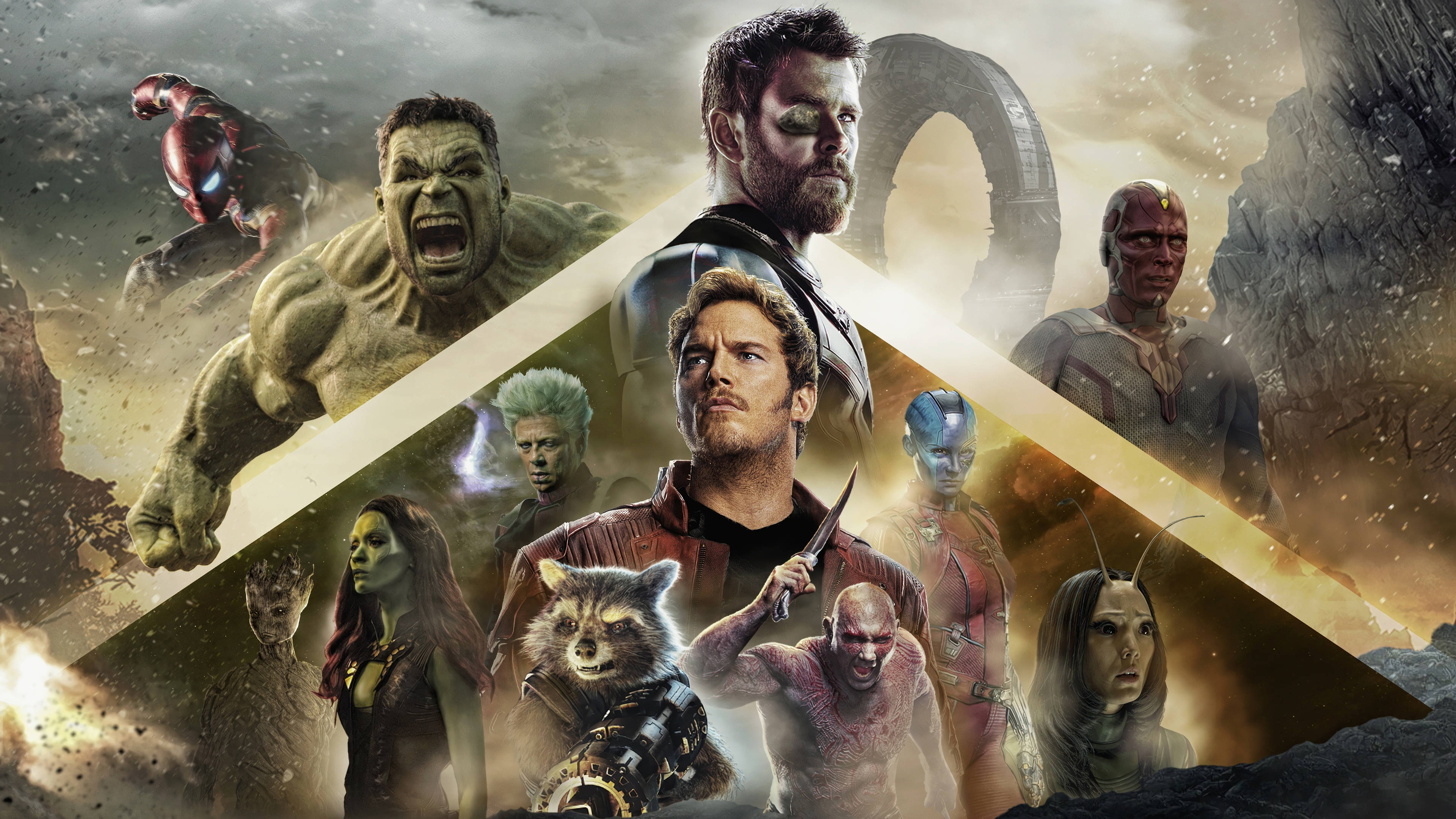 Marvel-työpöydän kollaasi 2 Taustakuvat