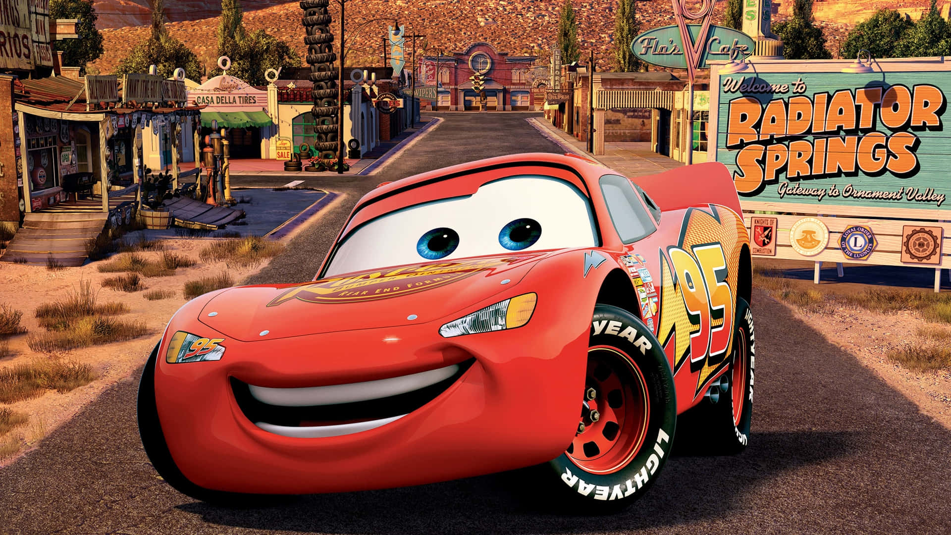 Mater ja Salama McQueen toiminnassa Taustakuvat