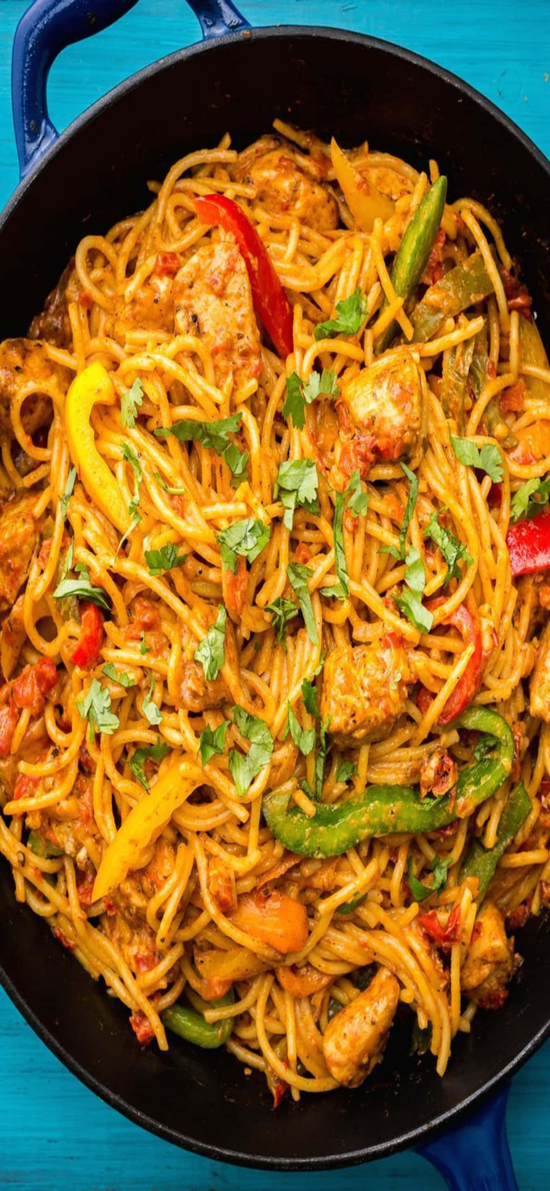 Meksikolainen kanapasta iPhone X -pastatausta Taustakuvat