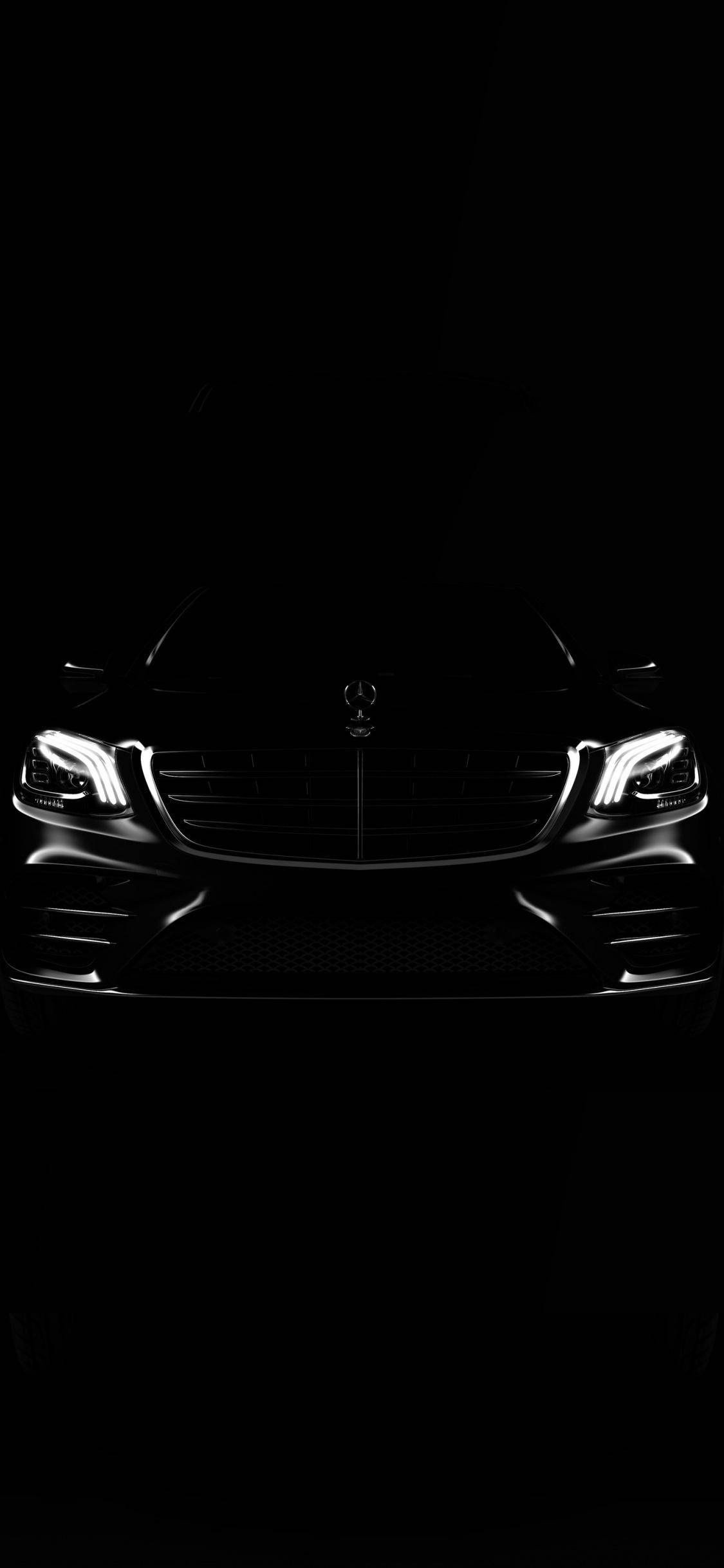Mercedes iPhone X musta tausta Taustakuvat