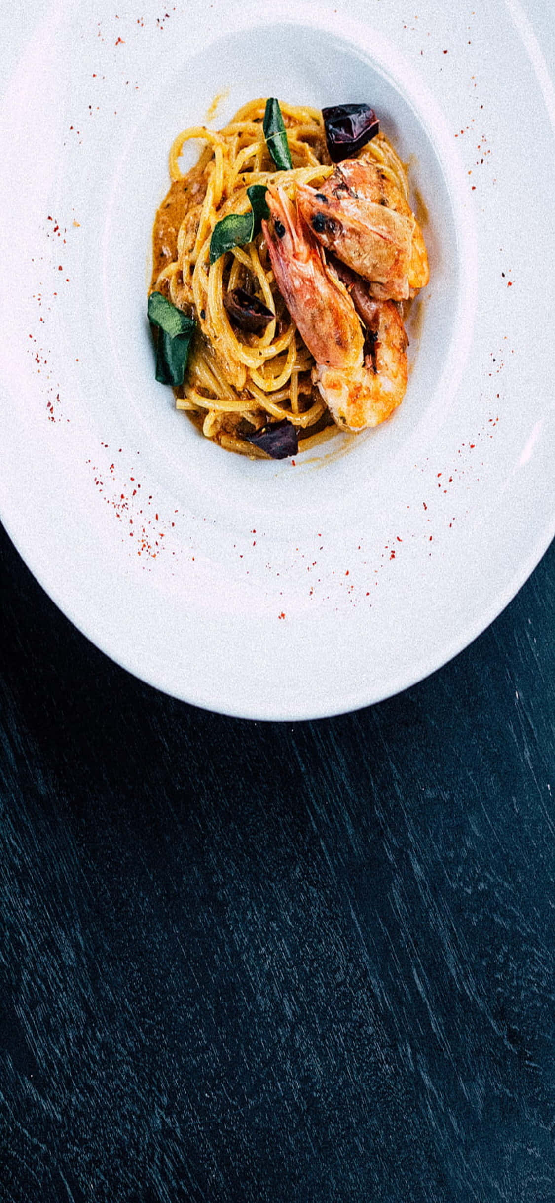 Mereneläviä sisältävä pasta katkaravuilla iPhone X Pasta Taustakuva Taustakuvat