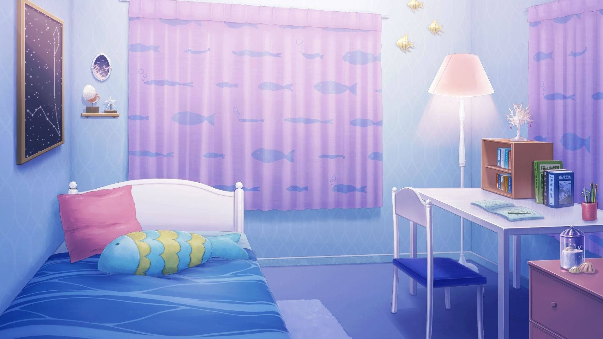 Merenhenkinen animehuone Taustakuvat