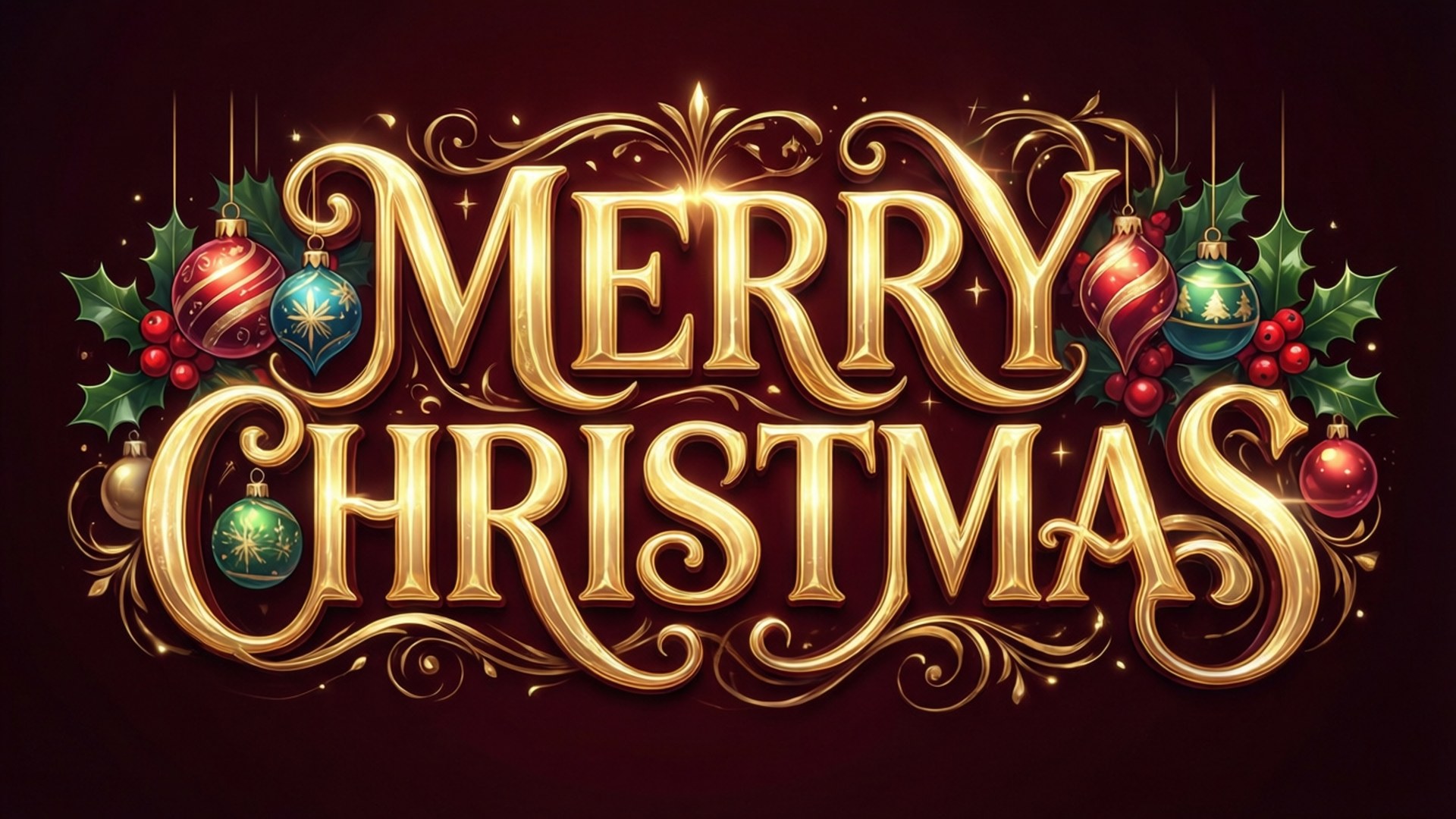 Merry Christmas Typografia Taustakuvat