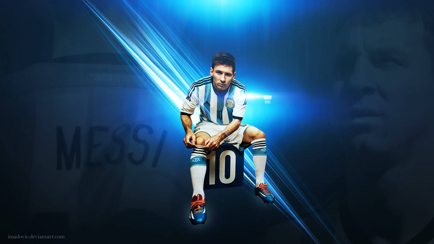 Messi istuu kympin päällä Taustakuvat