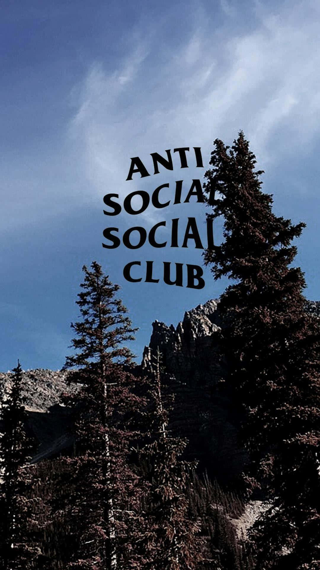 Metsä ja Anti Social Club -logo iPhone Taustakuvat