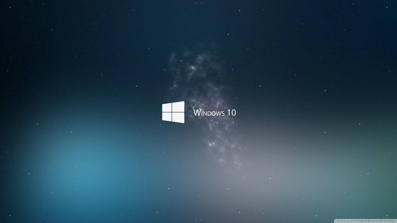 Microsoftin Windows 10 -logo sinisellä taustalla Taustakuvat