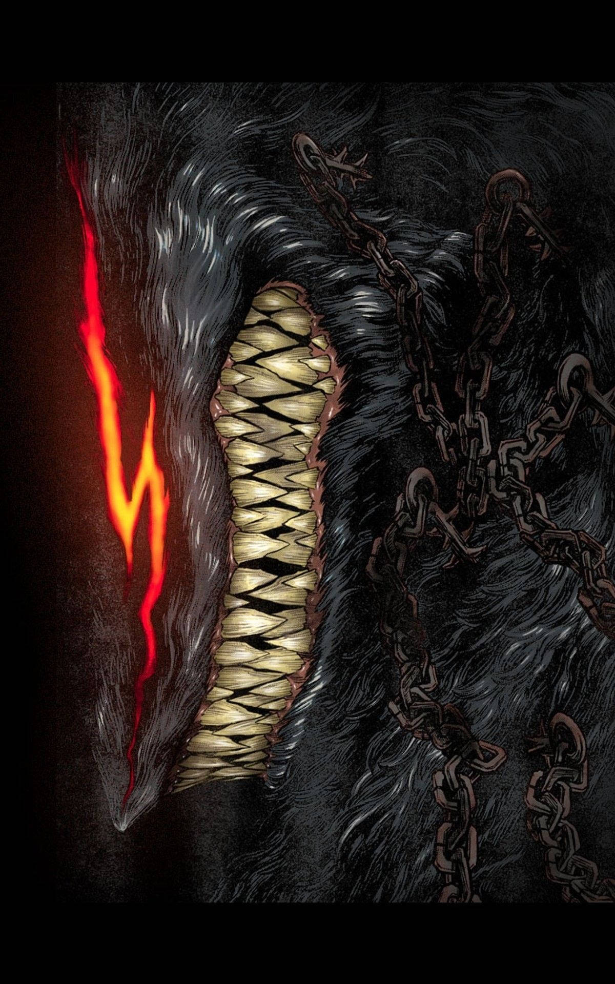 Mies ja hänen petonsa Berserk-sarjassa Taustakuvat