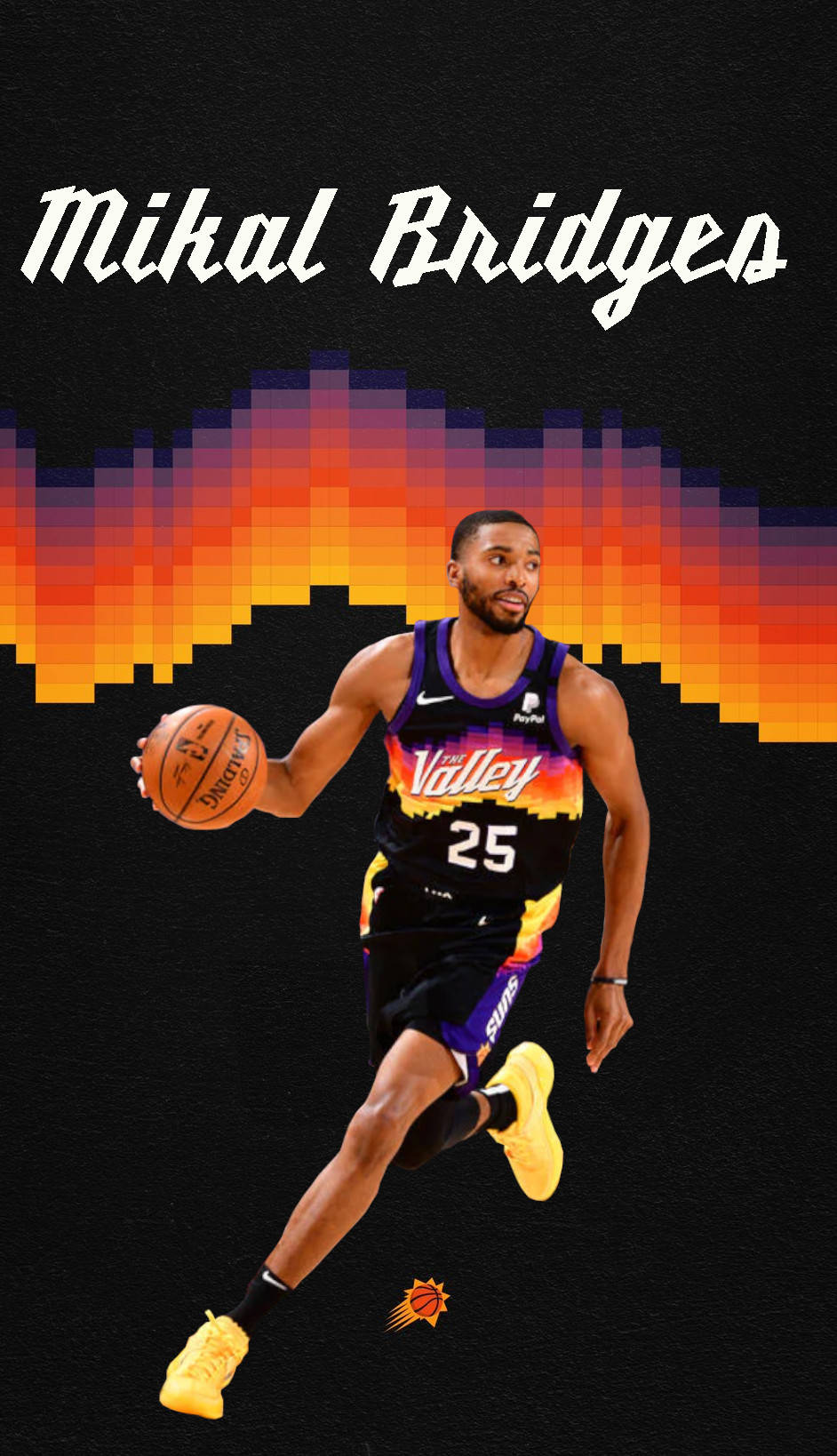 Mikal Bridges digitaalinen taideteos Taustakuvat