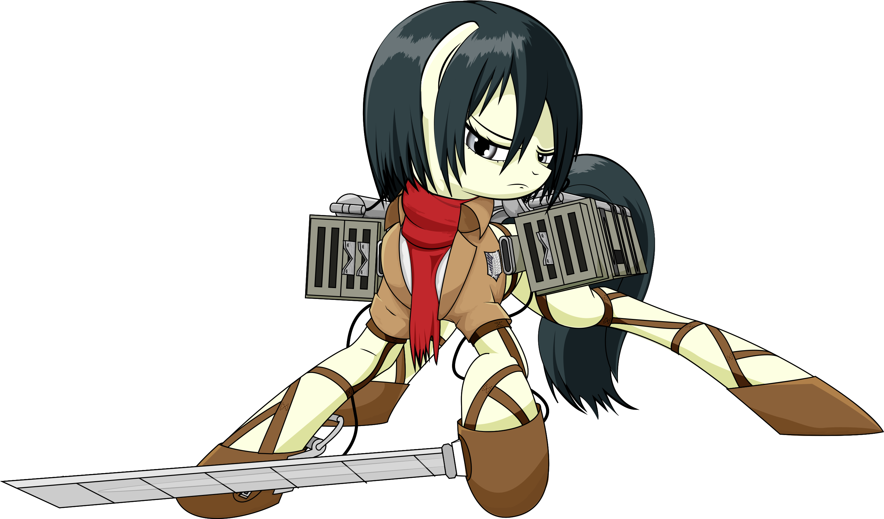Mikasa Ackerman taisteluvalmiina Taustakuvat