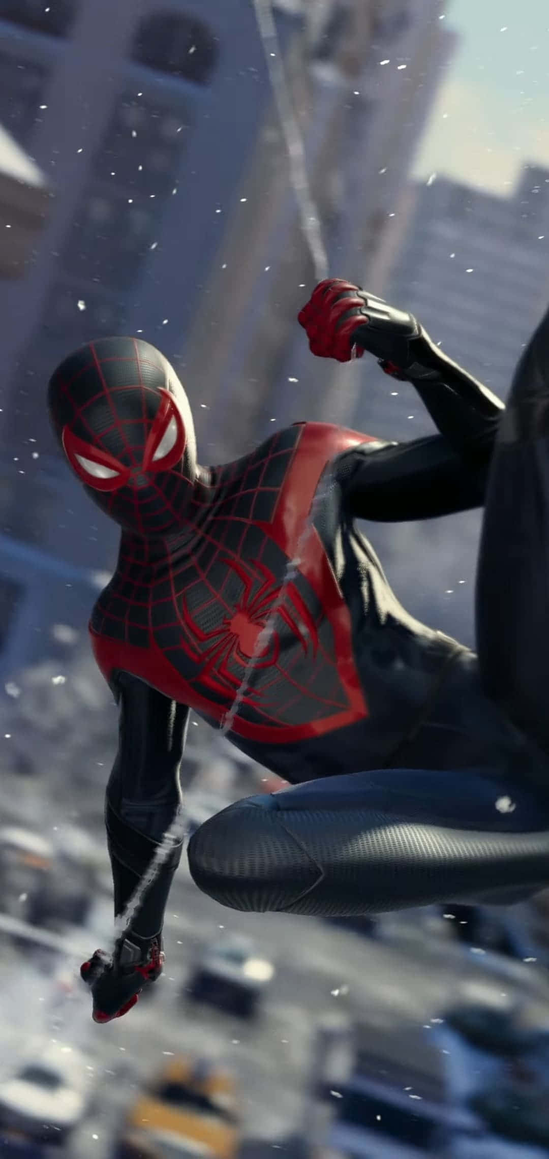 Miles Morales pysyy yhteydessä uuden iPhonen avulla. Taustakuvat