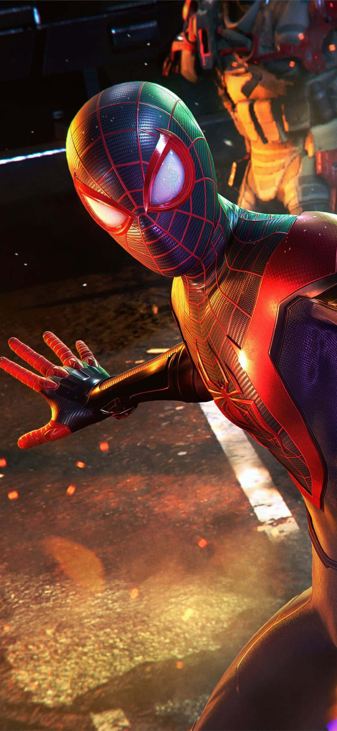 Miles Morales syöksyy toimintaan iPhonellaan Taustakuvat