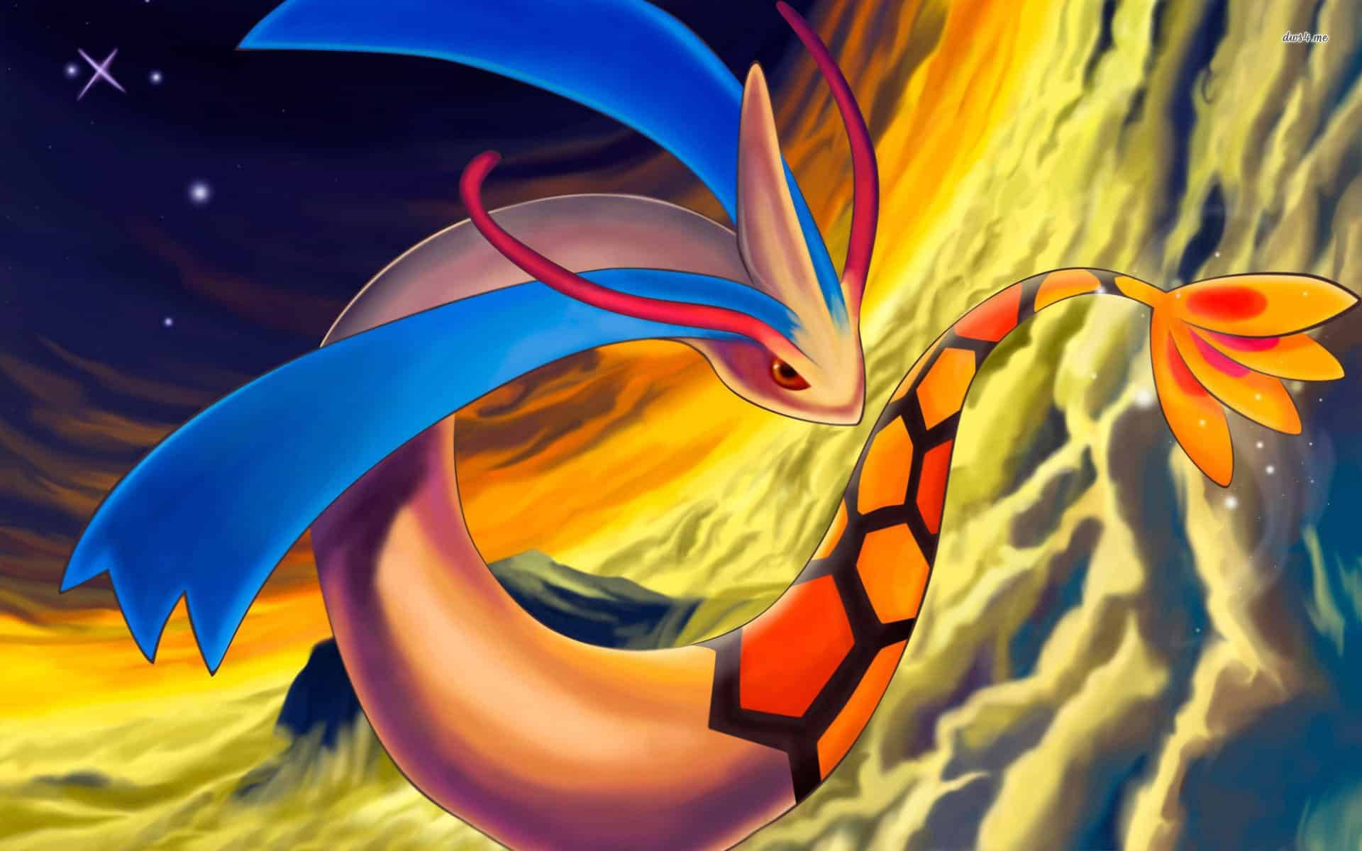Milotic pilvien yllä Taustakuvat