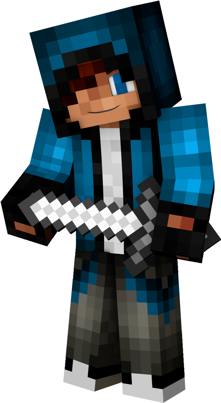 Minecraft-hahmo miekalla Taustakuvat