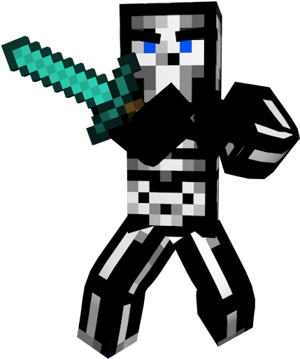 Minecraft-hahmo miekan kanssa.PNG Taustakuvat