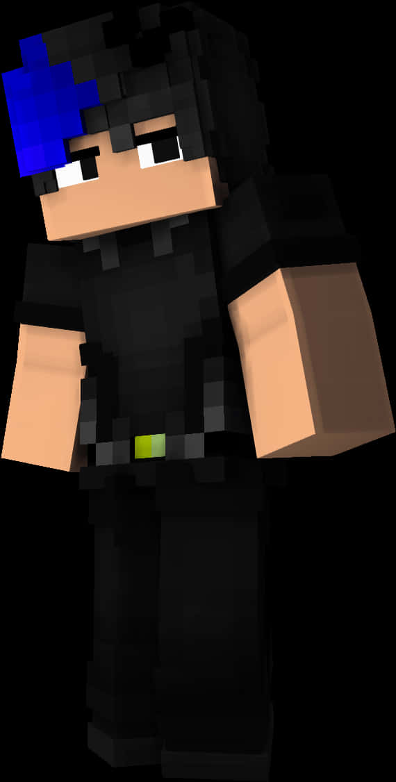 Minecraft-hahmo sinisillä hiuksilla Taustakuvat