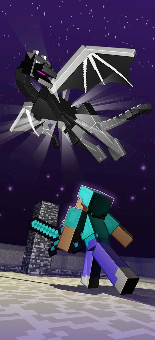 Minecraft-hahmot Edustavat Seikkailun Iloa Taustakuvat