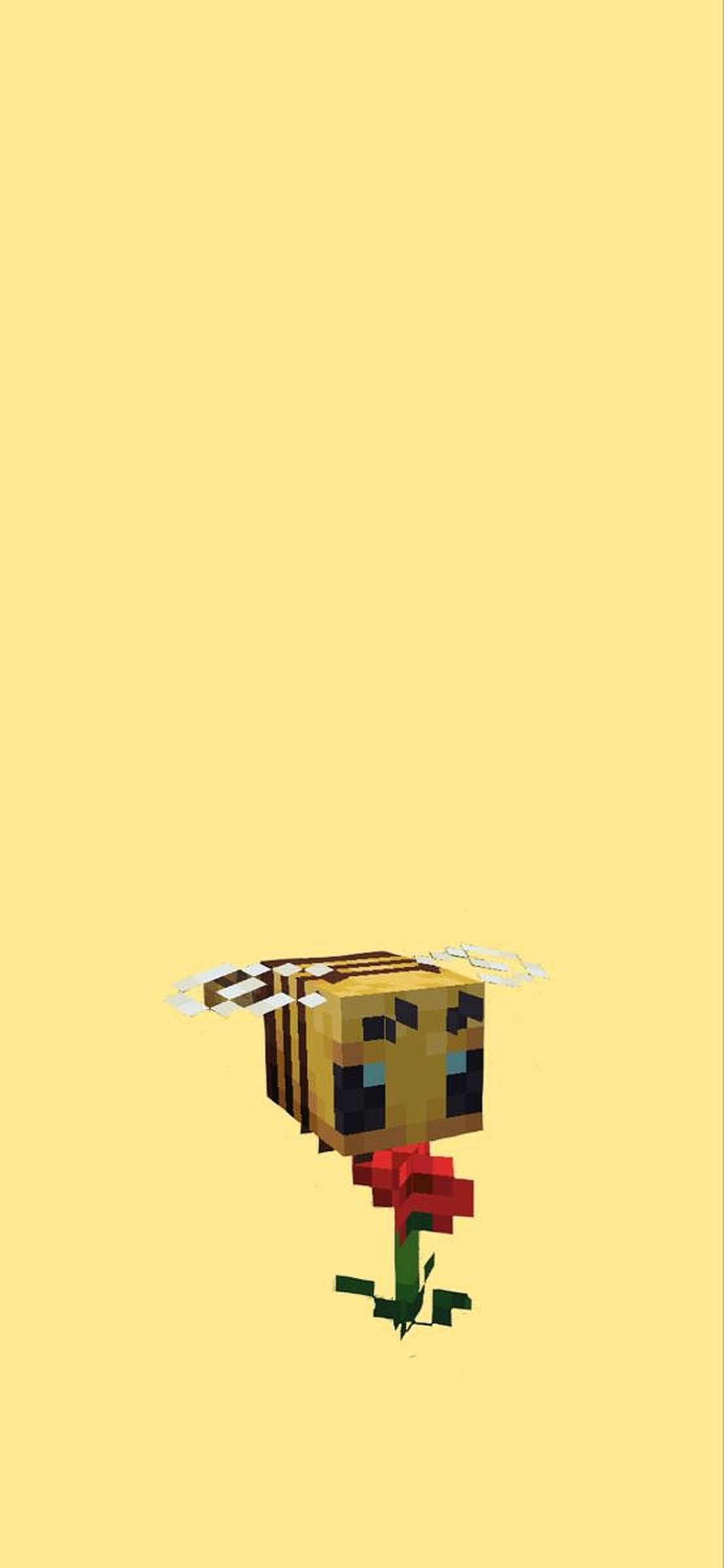 Minecraft Mehiläinen Kukan Kanssa Taustakuvat