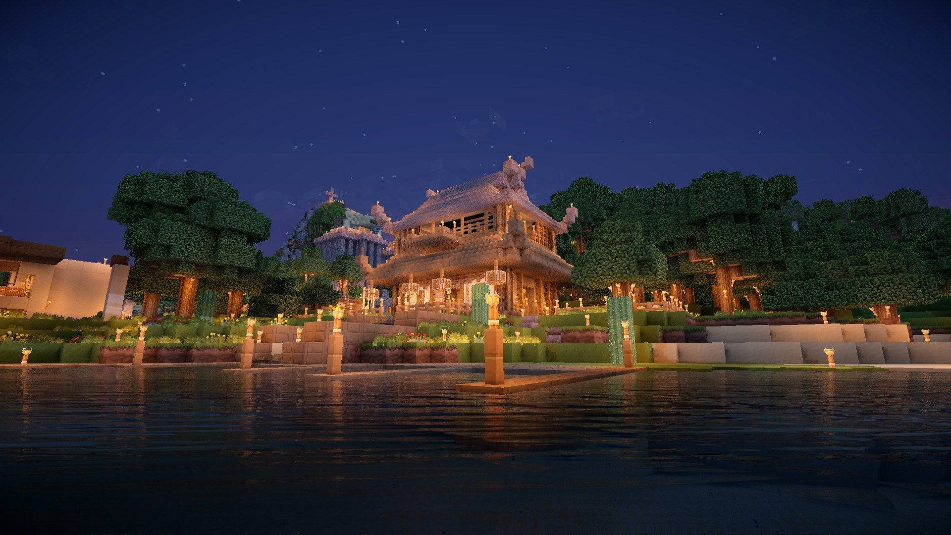Minecraft PC Perinteinen japanilainen talo Taustakuvat