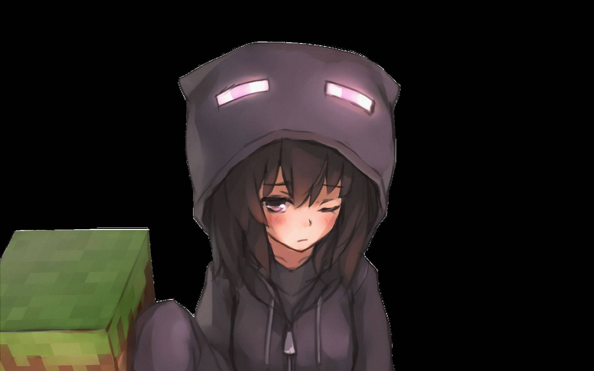 Minecraft suloinen anime-tyttö PFP Taustakuvat