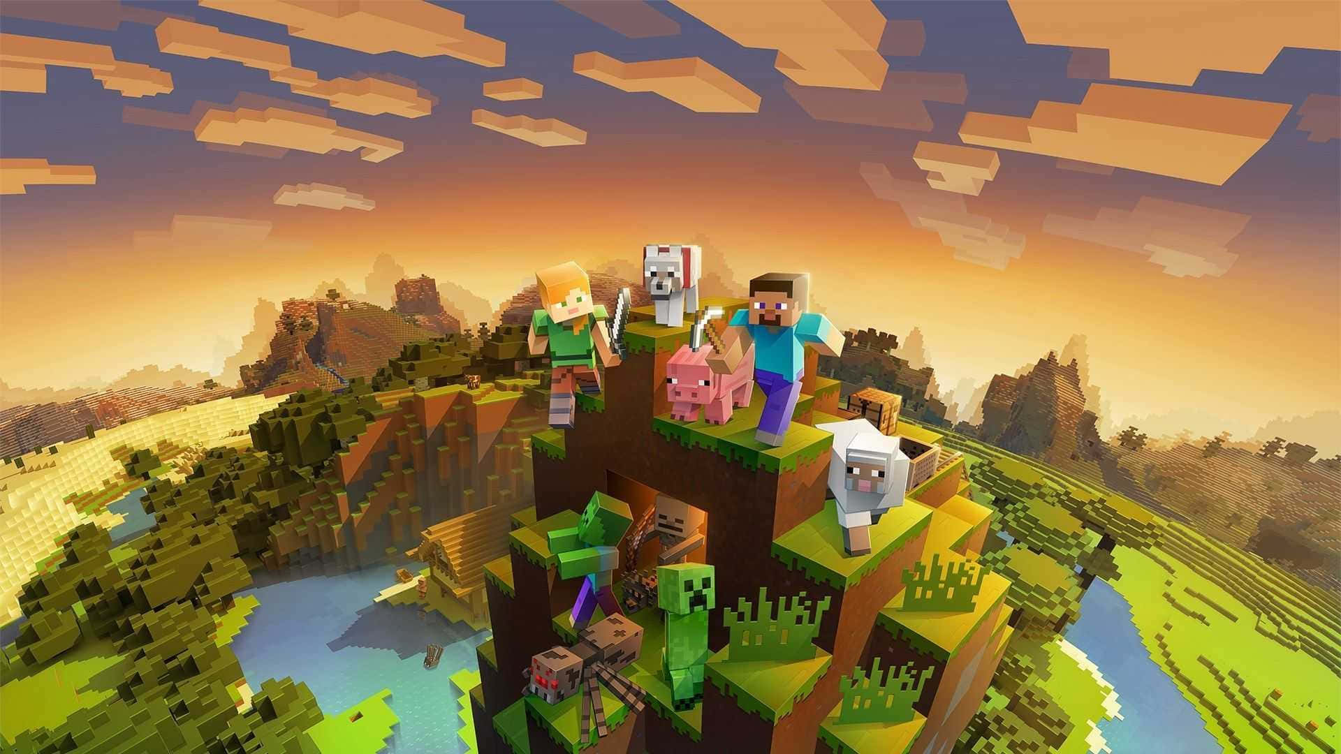 Minecraft-tausta Taustakuvat