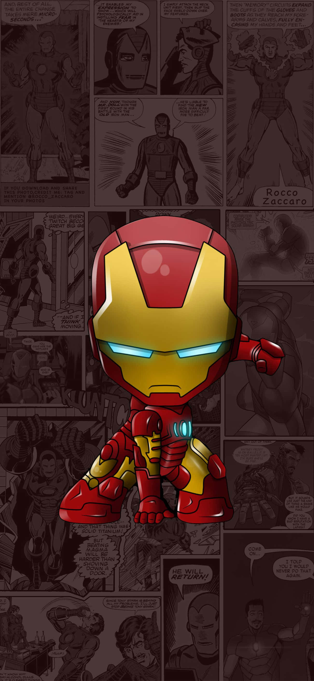 Mini Iron Man iPhone X:lle Taustakuvat