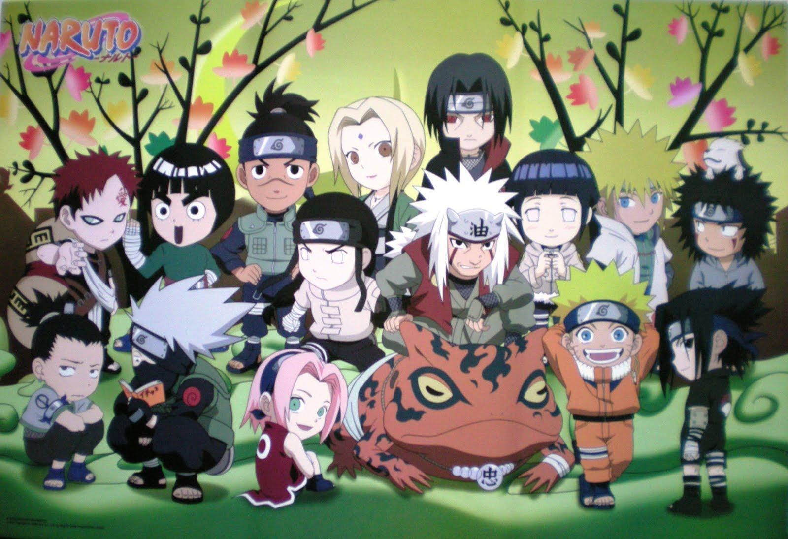 Mini Naruto-hahmot Animekansi Taustakuvat