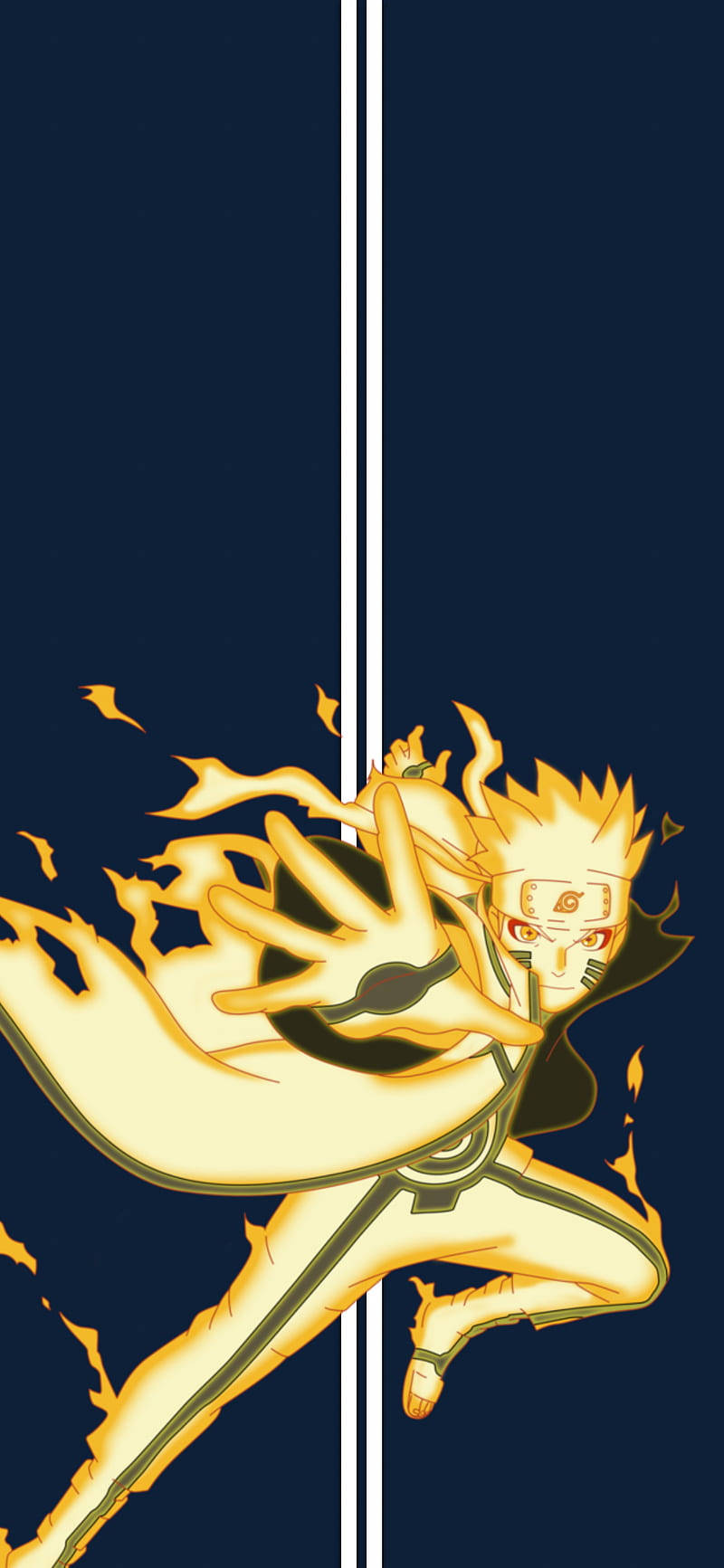 Minimalistinen Anime Puhelin Liekehtivä Naruto Taustakuvat