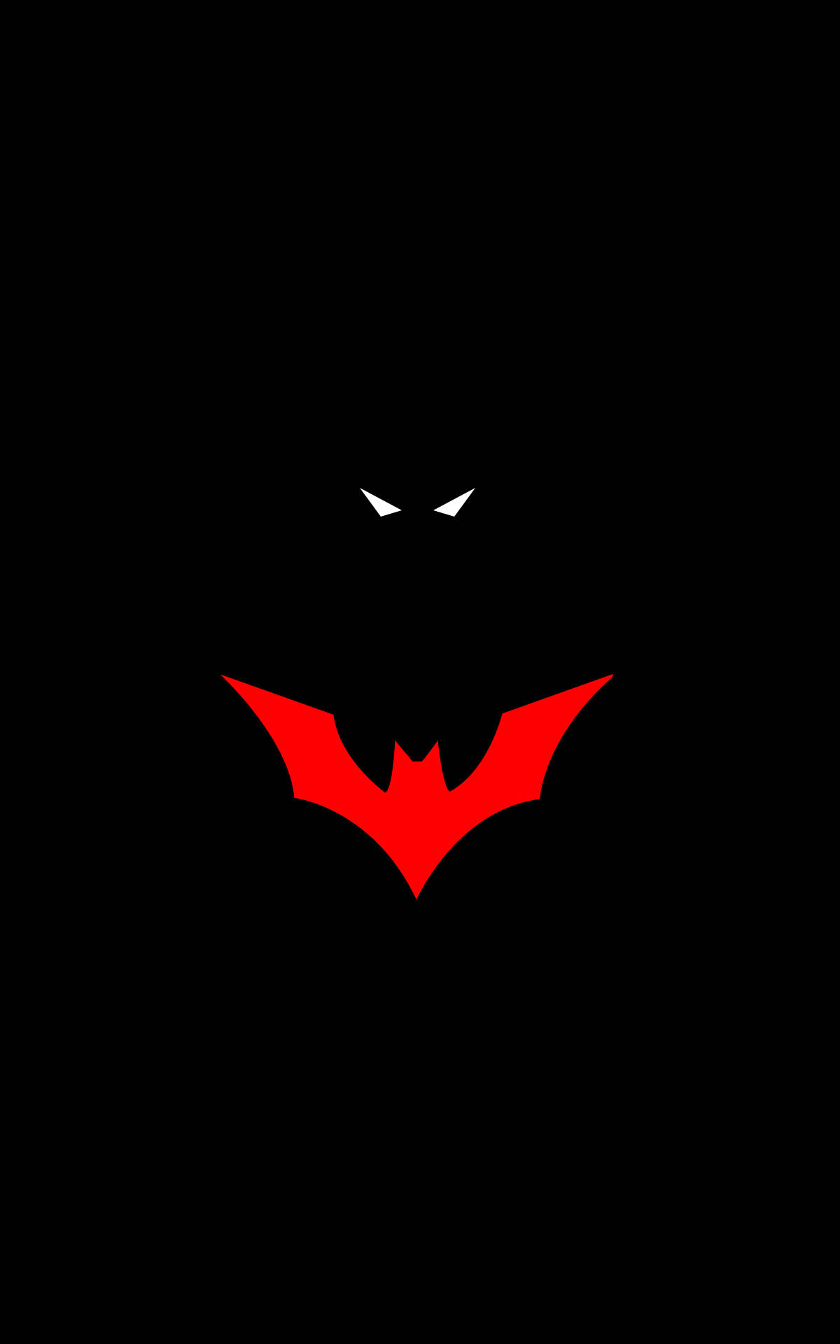 Minimalistinen Batman-symboli kuvitus iPhone Taustakuvat