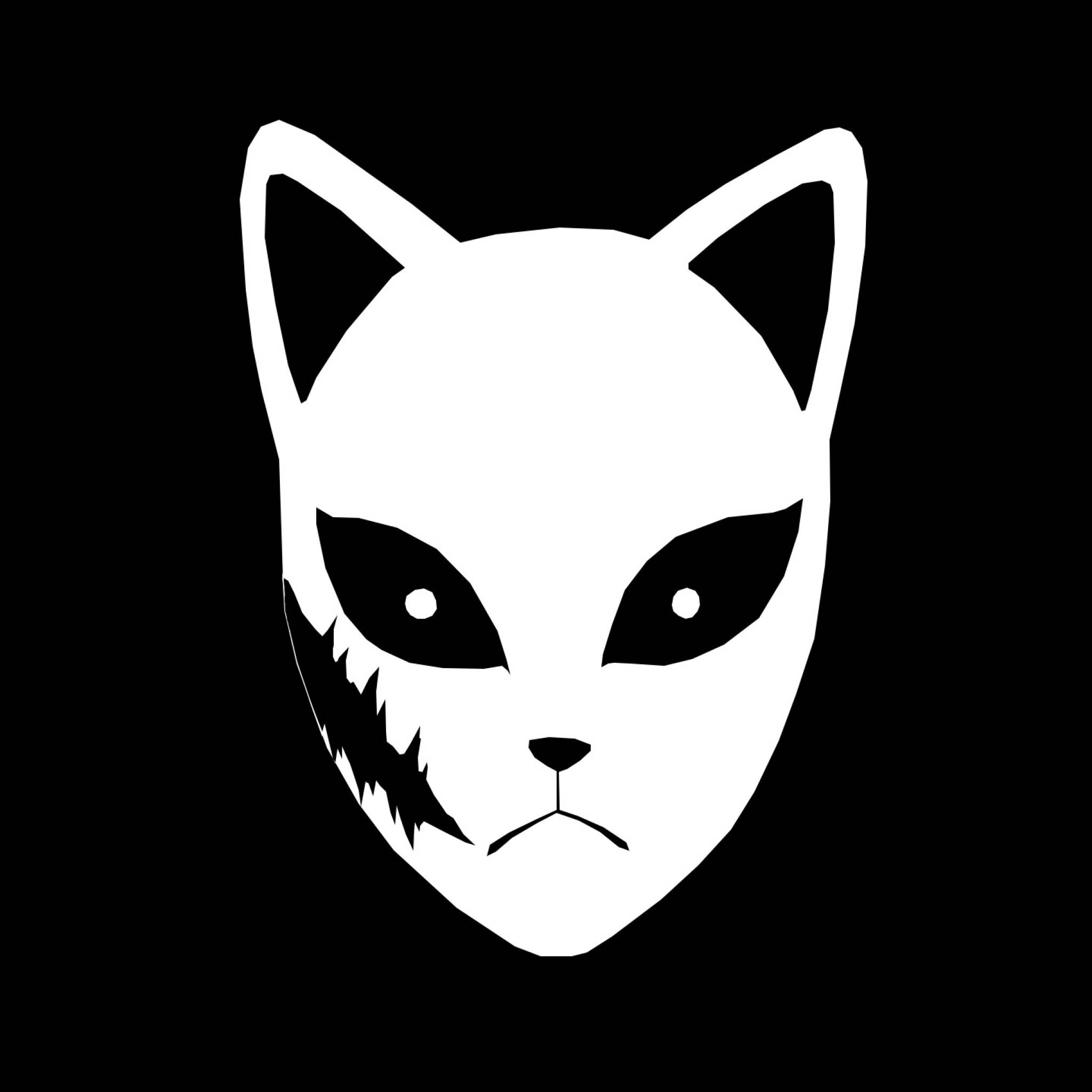 Minimalistinen Demon Slayer -naamio Taustakuvat