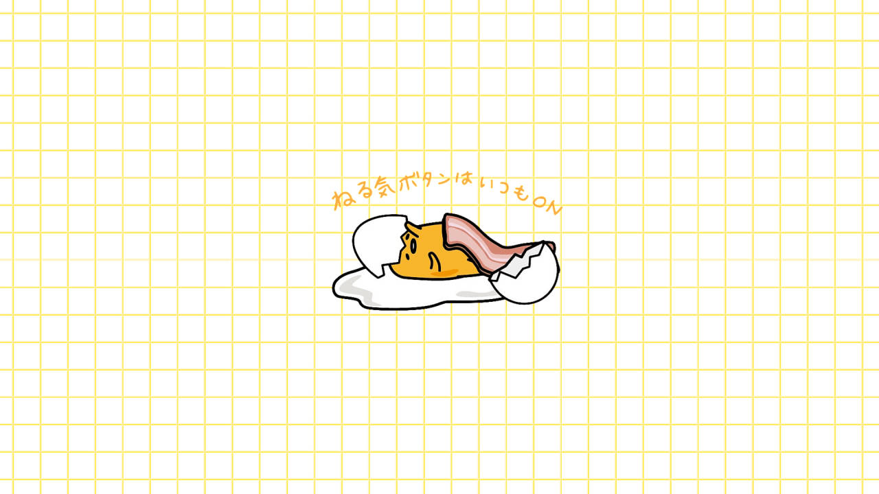 Minimalistinen esteettinen työpöytä Gudetama-hahmo Taustakuvat