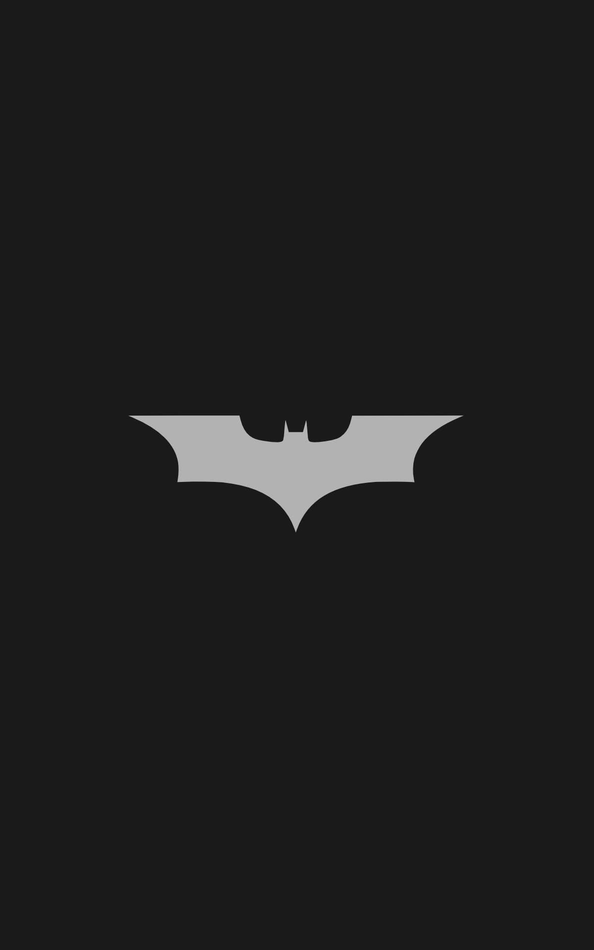 Minimalistinen Harmaa Batman-logo iPhone Taustakuvat
