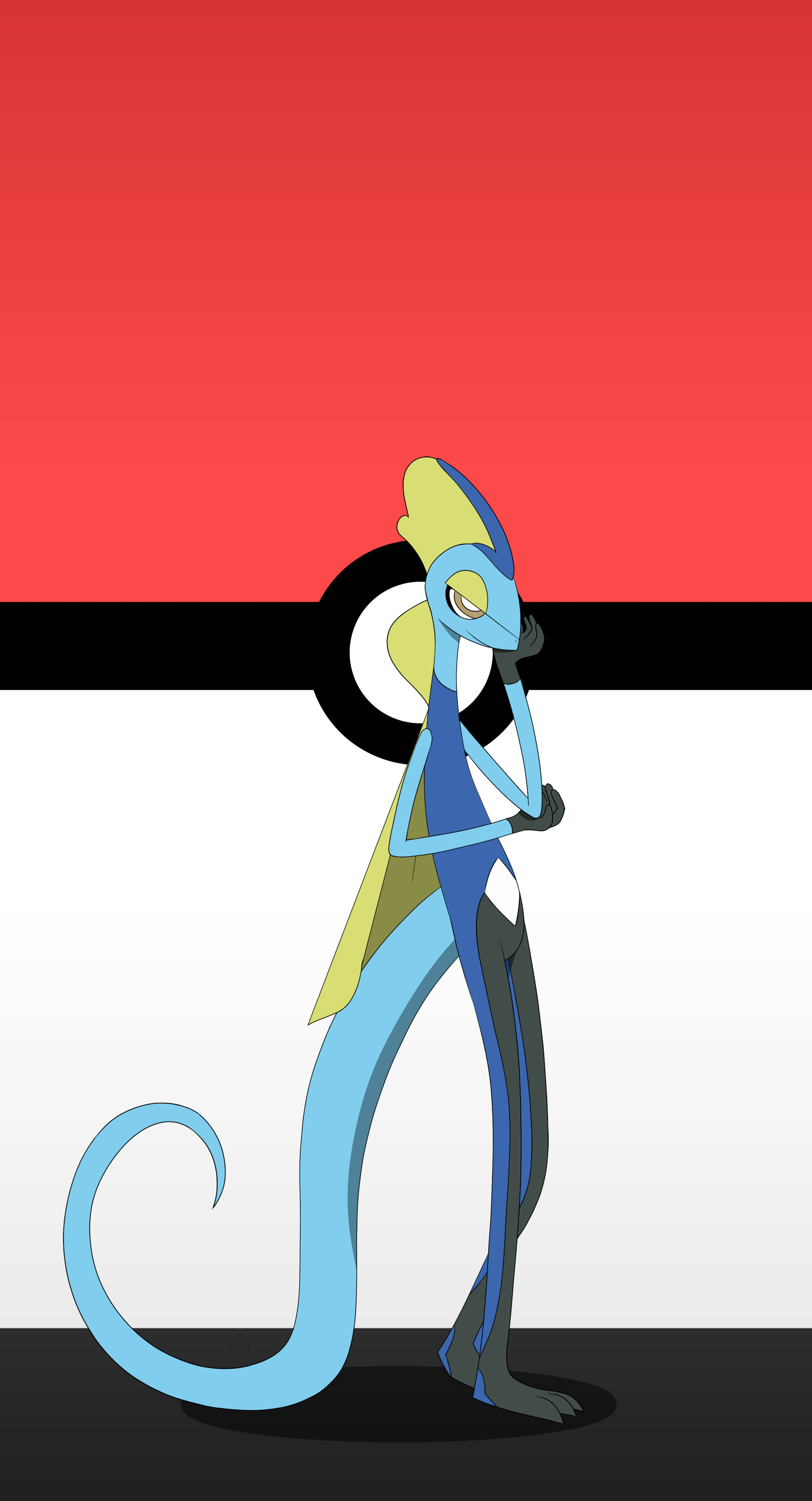 Minimalistinen Inteleon Poké Ball -tausta. Taustakuvat