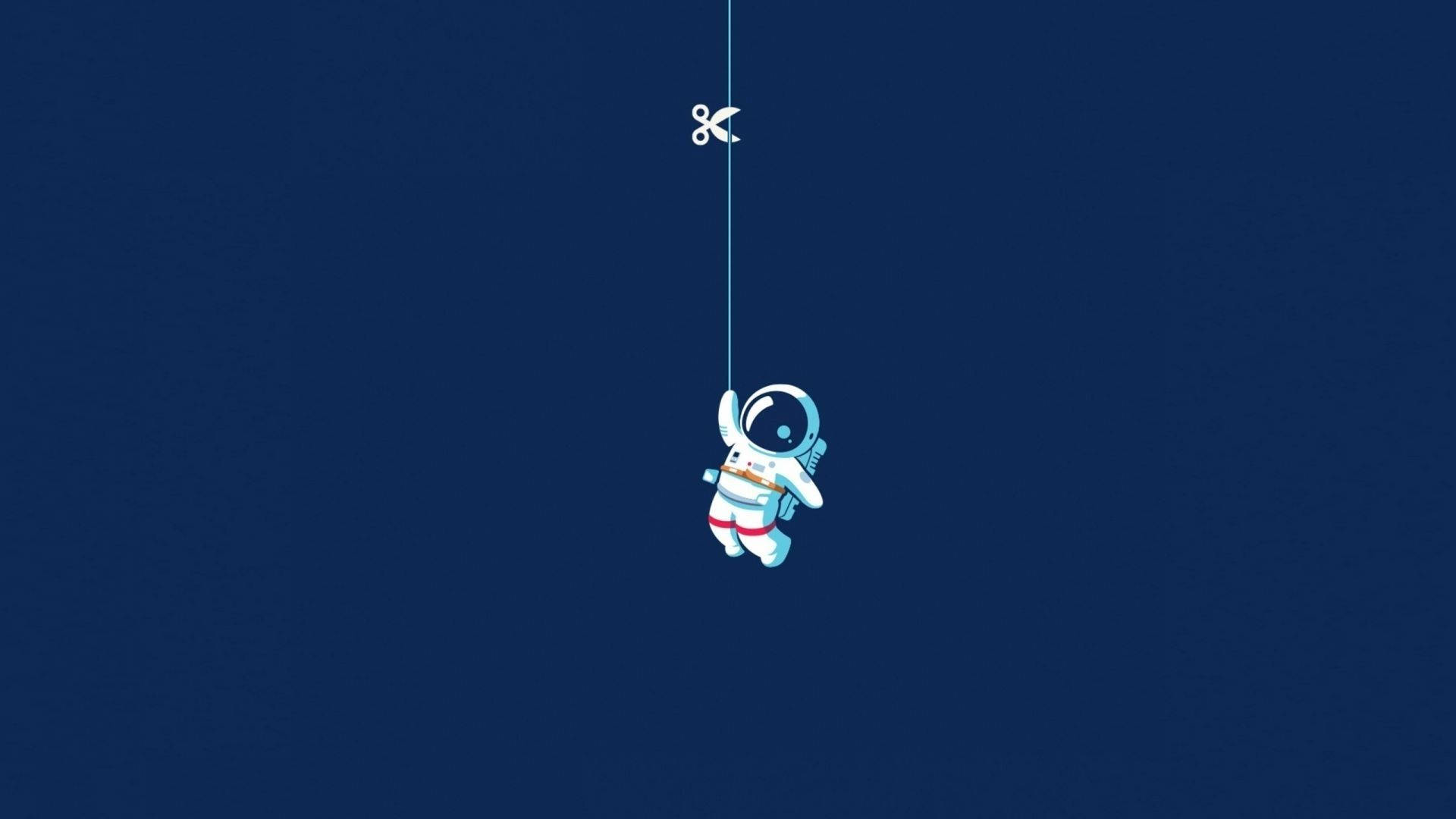 Minimalistinen Kelluva Astronautti Taustakuvat