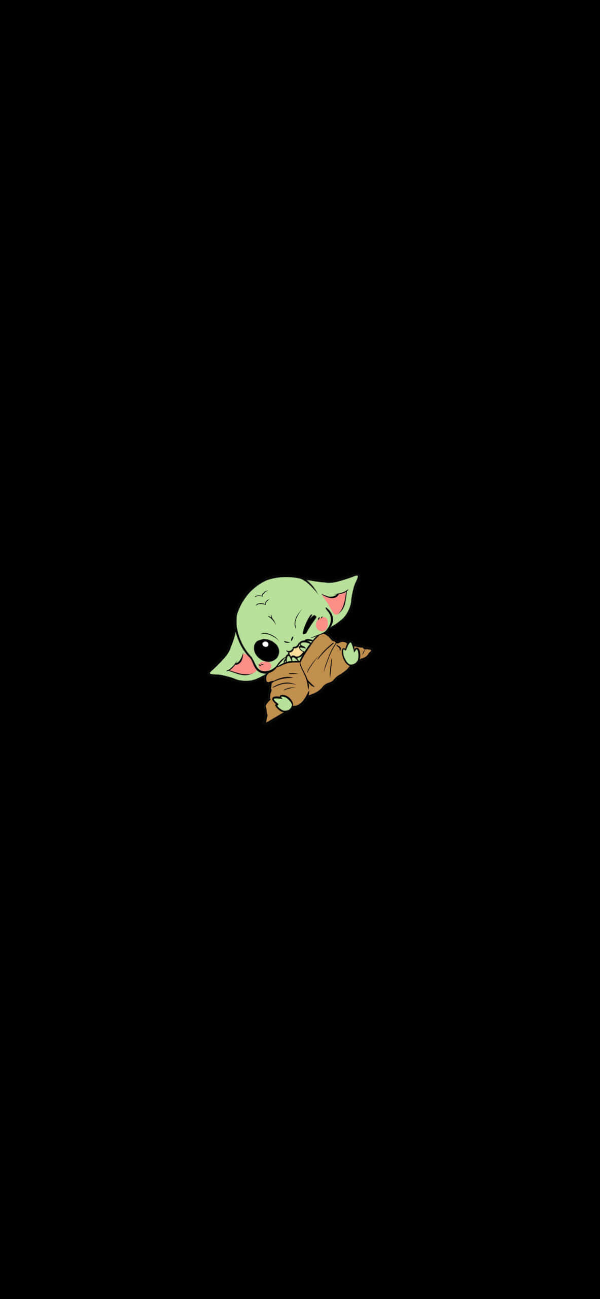 Minimalistinen suloinen Baby Yoda -kuva Taustakuvat
