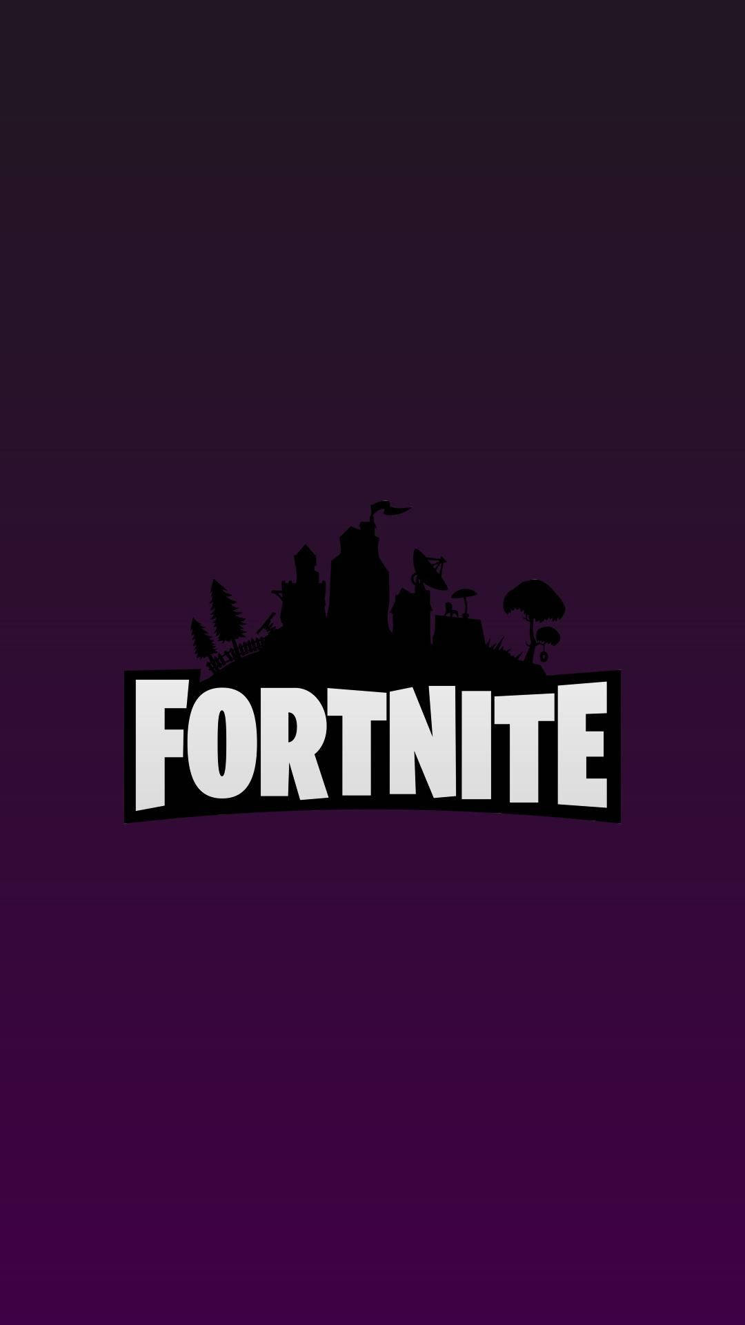 Fortnite-logo violetilla taustalla -taustakuva