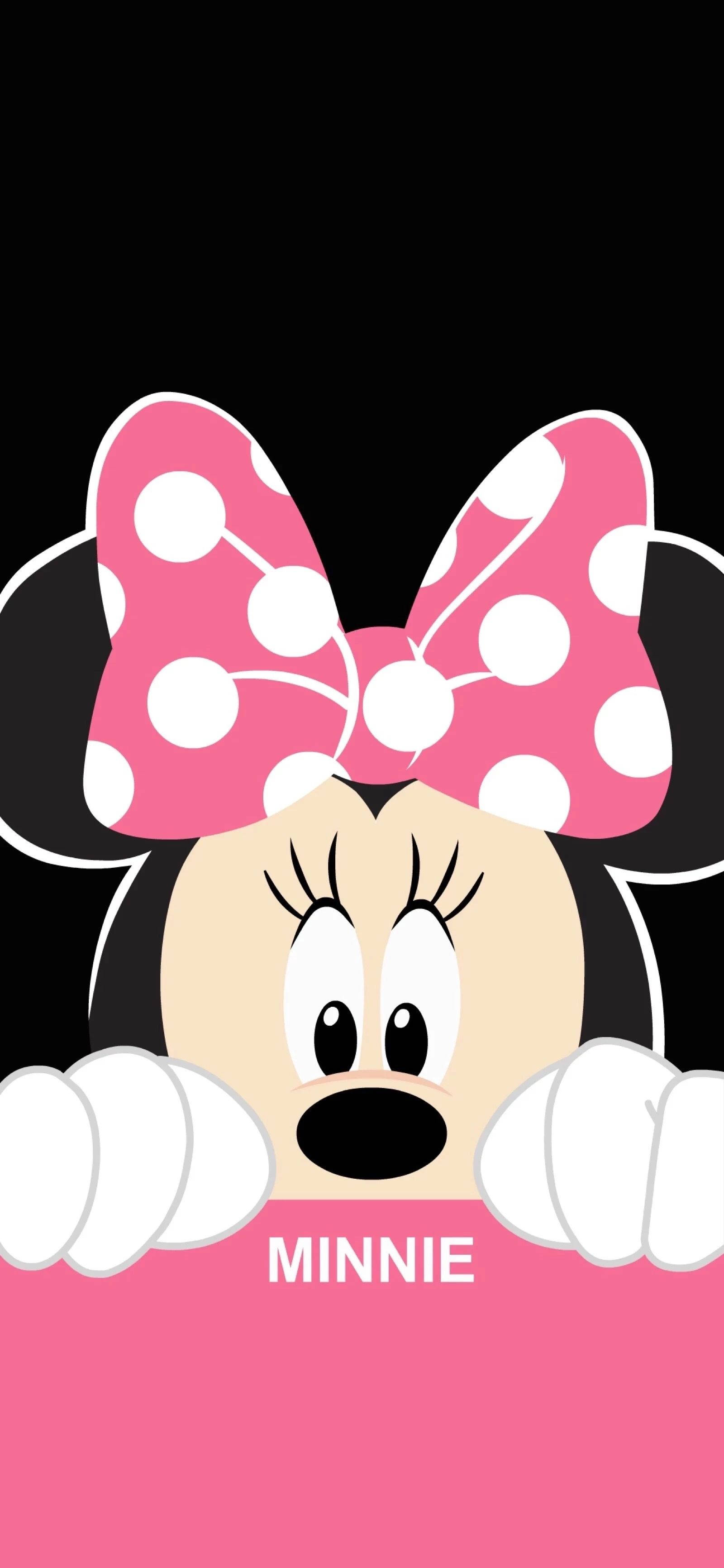 Minnie Hiiri kurkistaa seinän takaa Taustakuvat
