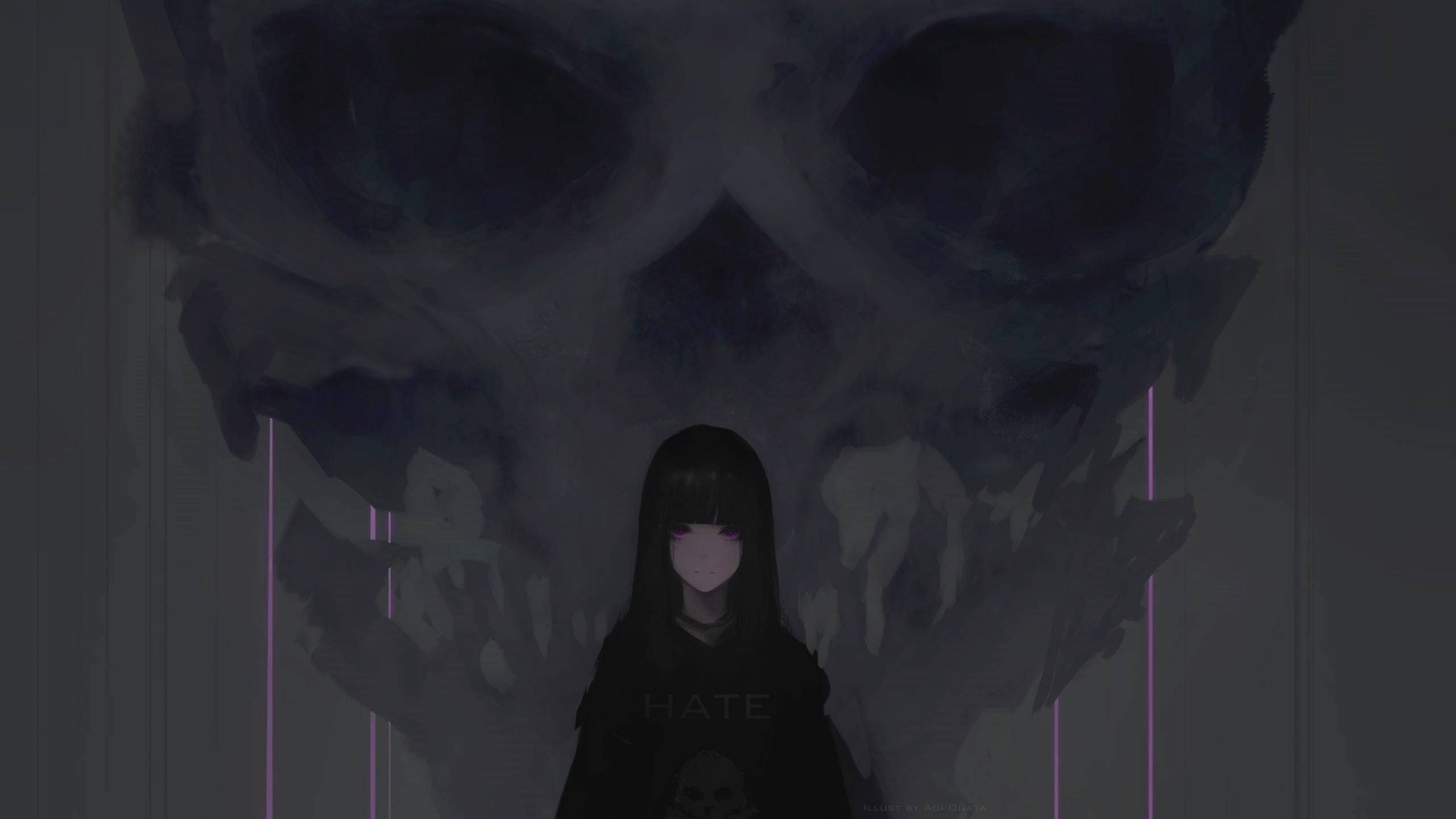 Miss Han Chan Musta Anime Taustakuvat