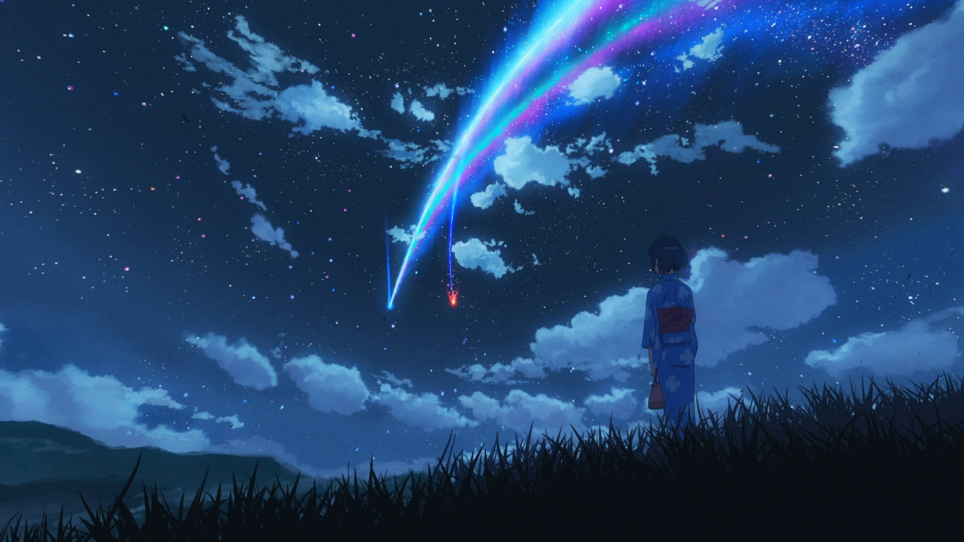 Mitsuha ja komeetta – Your Name Anime 2016 Taustakuvat