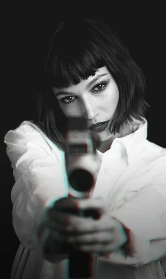 Money Heist Tokyo Mustavalkoinen Muotokuva Taustakuvat