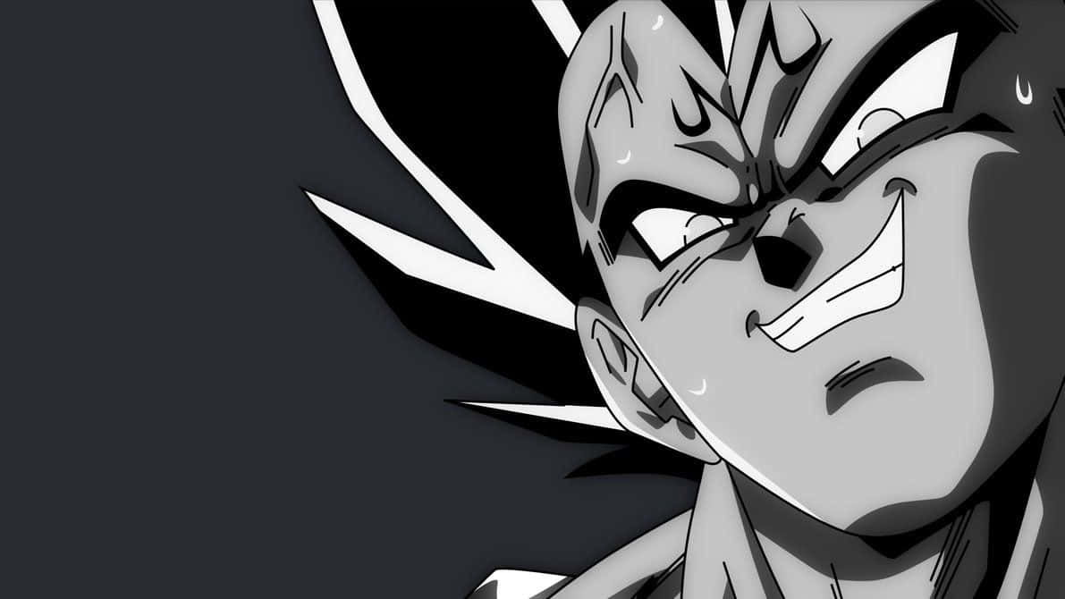 Monokromaattinen Dragon Ball Majin Vegetan hymy Taustakuvat
