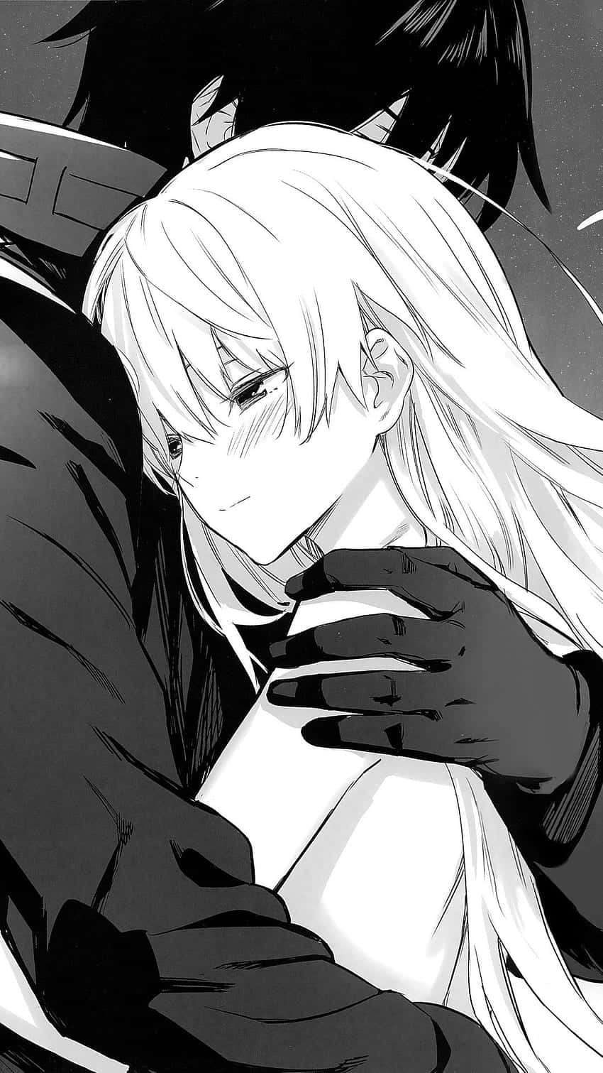 Musta anime-profiilikuva pariskunnan halauksesta Taustakuvat