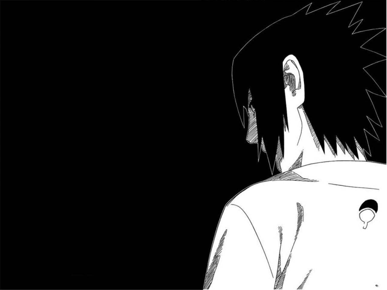 Musta anime Uchiha Sasuke Taustakuvat
