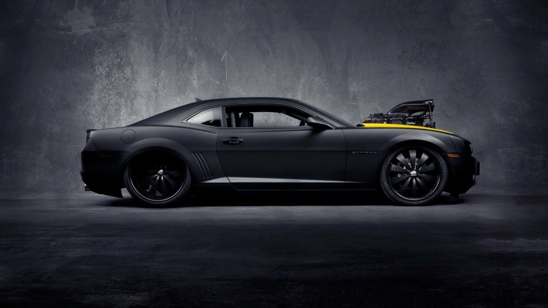 Musta auto 4K Chevrolet Camaro Taustakuvat